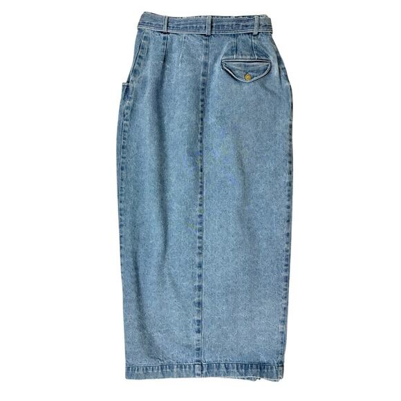 Fenwick Vintage Denim Wrap
Midi Skirt Belted High Waist
Blue Jean Women's Sz 2-4 - Picture 2 of 9